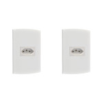 Kit C/2 - Conjunto Peesa Alfa 1541 1Tomada 10A Branco