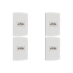 Kit C/4 - Conjunto Peesa Alfa 1541 1Tomada 10A Branco