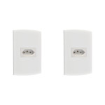 Kit C/2 - Conjunto Peesa Alfa 1545 1Tomada 20A Branco