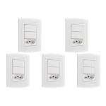 Kit C/5 - Conjunto Peesa Alfa 1548A 2 interruptores Sim.T...