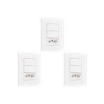 Kit C/3 - Conjunto Peesa Alfa 1548B 2 interruptores Par.T...