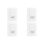 Kit C/4 - Conjunto Peesa Alfa 1548B 2 interruptores Par.T...