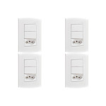 Kit C/4 - Conjunto Peesa Alfa 1548C 1S.1P.Tom 10A Branco