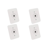 Kit C/4 - Conjunto Radial Pollar 1402025 1Tomada Fone Rj45