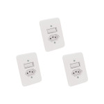 Kit C/3 - Conjunto Radial Pollar 1901218 1S 1Tomada 20A