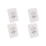 Kit C/4 - Conjunto Radial Pollar 1901218 1S 1Tomada 20A