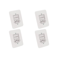Kit C/4 - Conjunto Radial Pollar 1901219 2Ss 1Tomada 20A