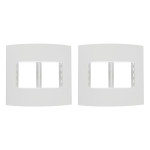 Kit C/2 - Espelho Placa Peesa Alfa P1555 4X4 4Modulo Branco
