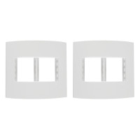 Kit C/2 - Espelho Placa Peesa Alfa P1555 4X4 4Modulo Branco