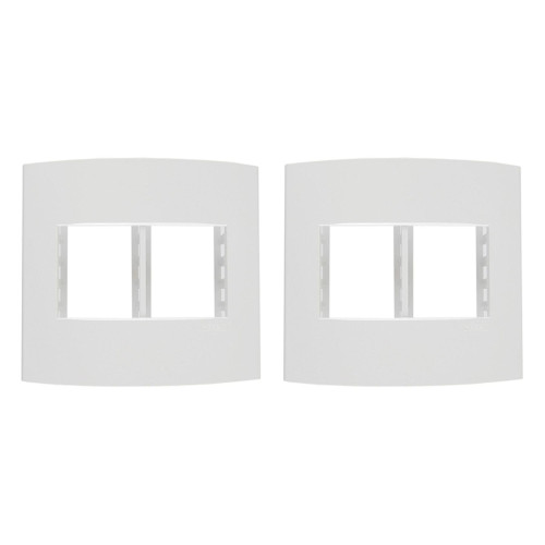 Kit C/2 - Espelho Placa Peesa Alfa P1555 4X4 4Modulo Branco