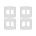 Kit C/4 - Espelho Placa Peesa Alfa P1555 4X4 4Modulo Branco