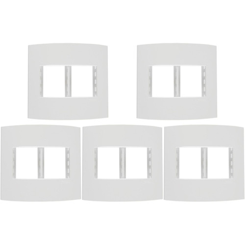 Kit C/5 - Espelho Placa Peesa Alfa P1555 4X4 4Modulo Branco