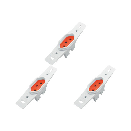 Kit C/3 - Conjunto Radial Pollar 1901377 1Tomada 20A Vermelho S/P