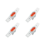 Kit C/4 - Conjunto Radial Pollar 1901377 1Tomada 20A Vermelho S/P