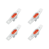 Kit C/4 - Conjunto Radial Pollar 1901377 1Tomada 20A Vermelho S/P