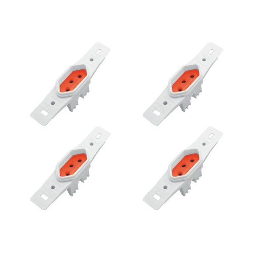 Kit C/4 - Conjunto Radial Pollar 1901377 1Tomada 20A Vermelho S/P