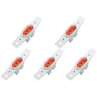 Kit C/5 - Conjunto Radial Pollar 1901377 1Tomada 20A Vermelho S/P