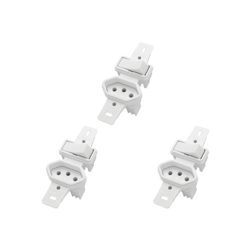 Kit C/3 - Conjunto Radial Pollar 1901137 1S 1Tomada 10A S/P