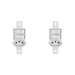 Kit C/2 - Conjunto Radial Pollar 1901130 2Pp 1Tomada 10A S/P