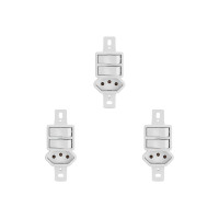 Kit C/3 - Conjunto Radial Pollar 1901130 2Pp 1Tomada 10A S/P
