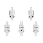 Kit C/5 - Conjunto Radial Pollar 1901130 2Pp 1Tomada 10A S/P
