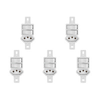 Kit C/5 - Conjunto Radial Pollar 1901130 2Pp 1Tomada 10A S/P