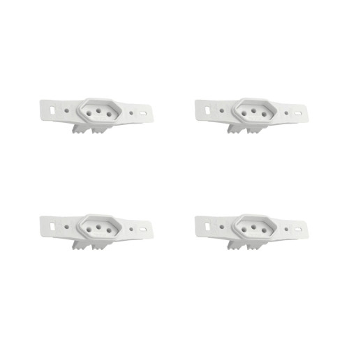 Kit C/4 - Conjunto Radial Pollar 1901132 1Tomada 10A S/P
