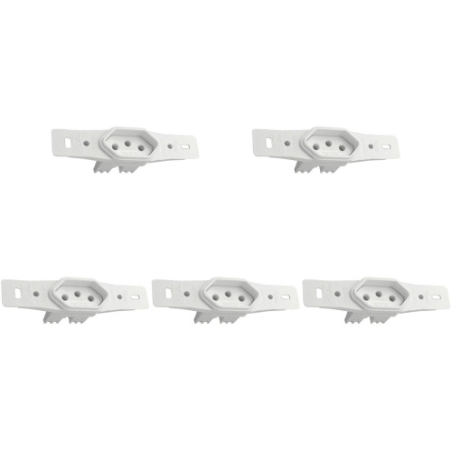 Kit C/5 - Conjunto Radial Pollar 1901132 1Tomada 10A S/P