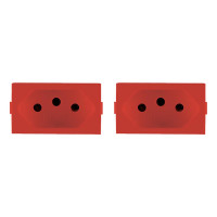 Kit C/2 - Modulo Peesa Alfa 1445V Tomada 20A Vermelho