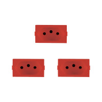 Kit C/3 - Modulo Peesa Alfa 1445V Tomada 20A Vermelho