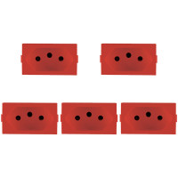 Kit C/5 - Modulo Peesa Alfa 1445V Tomada 20A Vermelho