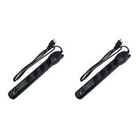 Kit C/2 - Filtro Linha Qualitronix 5 Tomada  Bivolt Preto