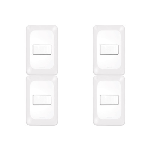 Kit C/4 - Conjunto Pial Pop 1Paralelo 10A Lgx020 Branco
