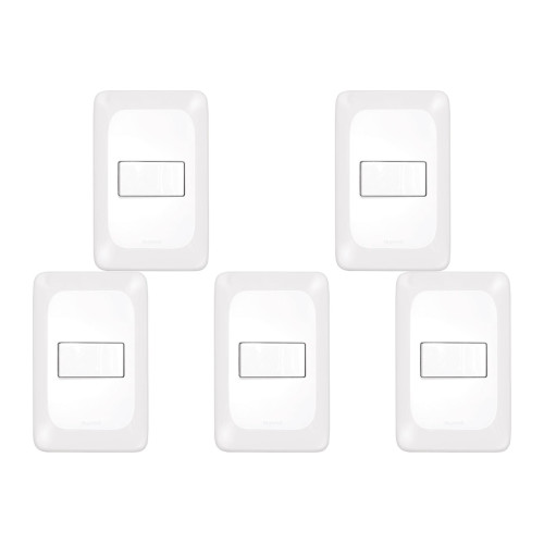 Kit C/5 - Conjunto Pial Pop 1Paralelo 10A Lgx020 Branco