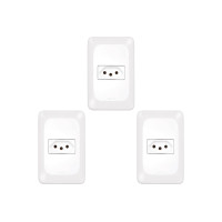 Kit C/3 - Conjunto Pial Pop 1Tomada 10A Lgx030 Branco