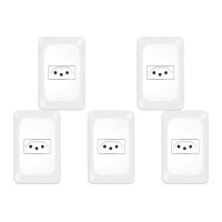 Kit C/5 - Conjunto Pial Pop 1Tomada 10A Lgx030 Branco