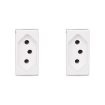 Kit C/2 - Modulo Pial Pop 1Tomada 10A Lg030 Branco