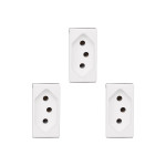 Kit C/3 - Modulo Pial Pop 1Tomada 10A Lg030 Branco