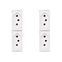 Kit C/4 - Modulo Pial Pop 1Tomada 10A Lg030 Branco