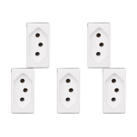 Kit C/5 - Modulo Pial Pop 1Tomada 10A Lg030 Branco
