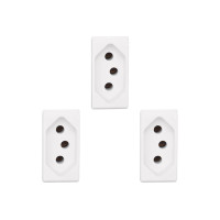Kit C/3 - Modulo Pial Pop 1Tomada 20A Lg03020 Branco