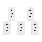 Kit C/5 - Modulo Pial Pop 1Tomada 20A Lg03020 Branco
