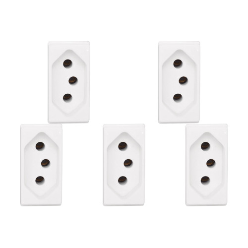 Kit C/5 - Modulo Pial Pop 1Tomada 20A Lg03020 Branco