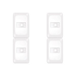 Kit C/4 - Espelho Placa Pial Pop C/Suporte 4X2 1Furo Lgp20F