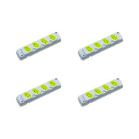 Kit C/4 - Tomada Barra Fiolux Quadrupla 2Polos+T20A Cinza