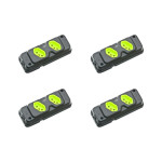 Kit C/4 - Tomada Barra Fiolux Dupla 2P+T20A Preto