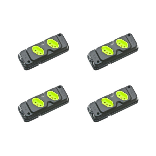 Kit C/4 - Tomada Barra Fiolux Dupla 2P+T20A Preto