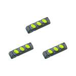 Kit C/3 - Tomada Barra Fiolux Tripla 2P+T20A Preto