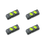 Kit C/4 - Tomada Barra Fiolux Dupla 2P 20A Preto