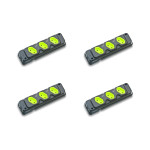 Kit C/4 - Tomada Barra Fiolux Tripla 2P 20A Preto